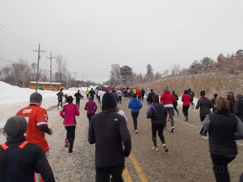 2014 Super 5K 014.JPG - 2014 Super 5K in Novi Michigan. 20 degrees, snowy streets, long walks.